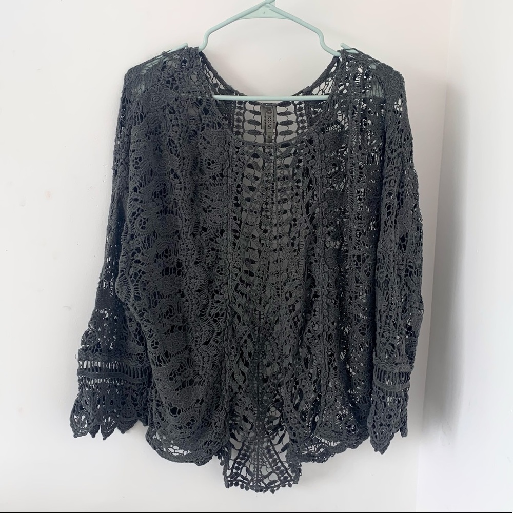 XCVI Gray Knit Shirt